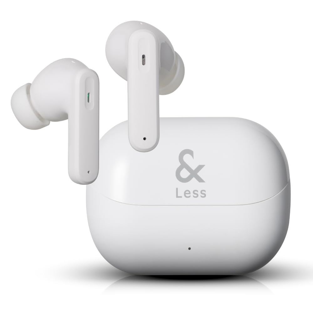 Amazon.co.jp: &Less ワイヤレス イヤホン ホワイト Bluetooth5.3搭載